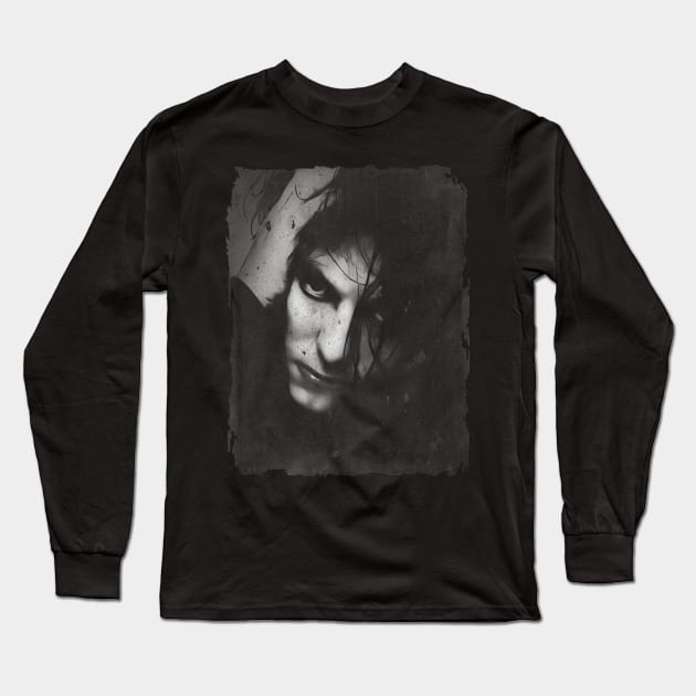 Robert Smith Long Sleeve T-Shirt by WHITE ANGEL STUDIO